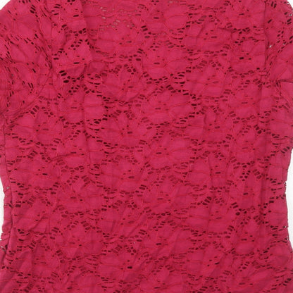 Womens UK Size XL Planet Red Basic T-Shirt