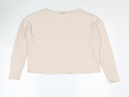 Womens UK Size S New Look Beige Pullover Jumper