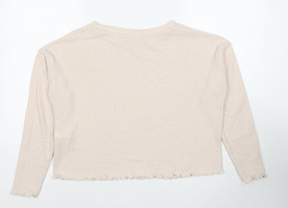 Womens UK Size S New Look Beige Pullover Jumper