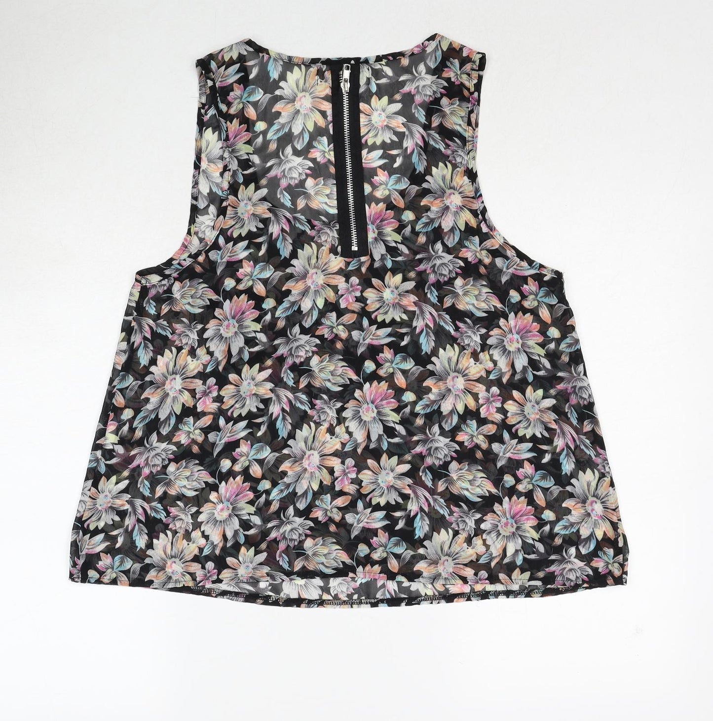 Womens UK Size 10 Cameo Rose Multicoloured Basic Tank