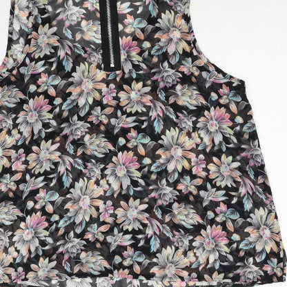 Womens UK Size 10 Cameo Rose Multicoloured Basic Tank