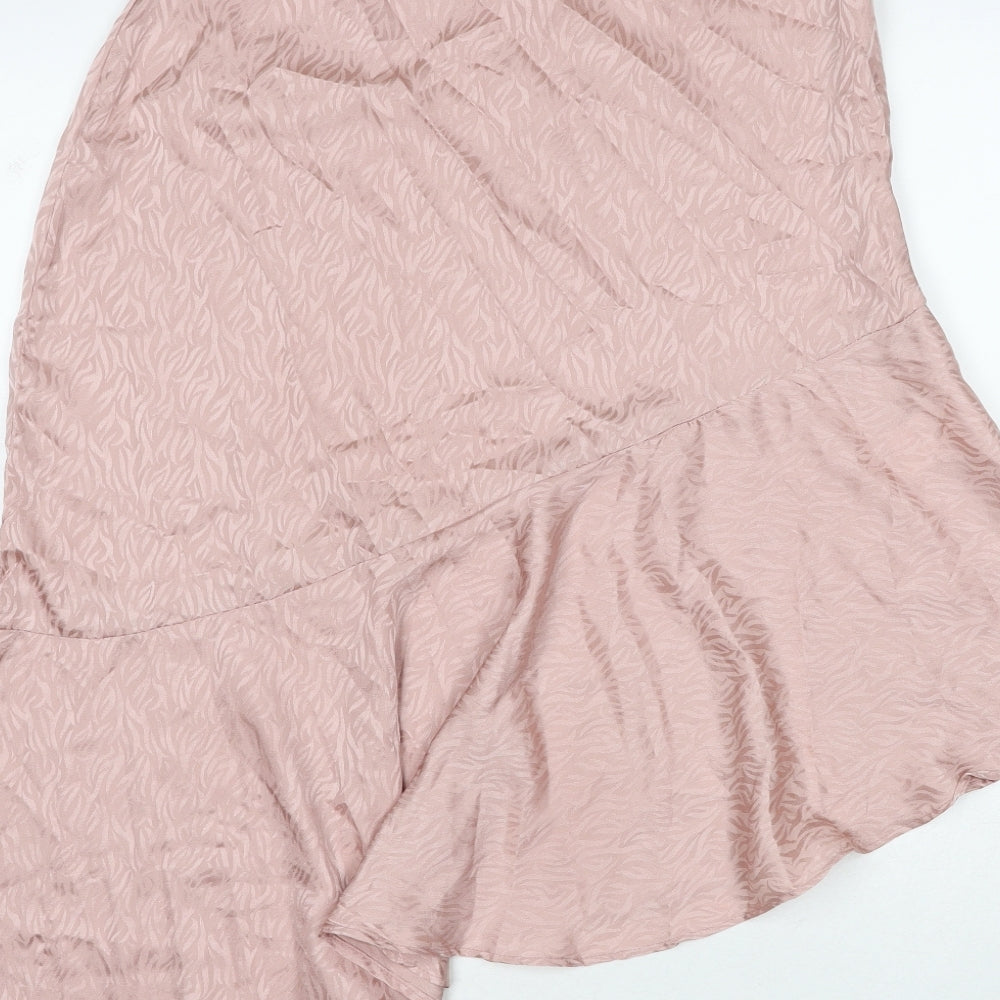 Womens UK Size 10 QED London A-Line Satin Skirt