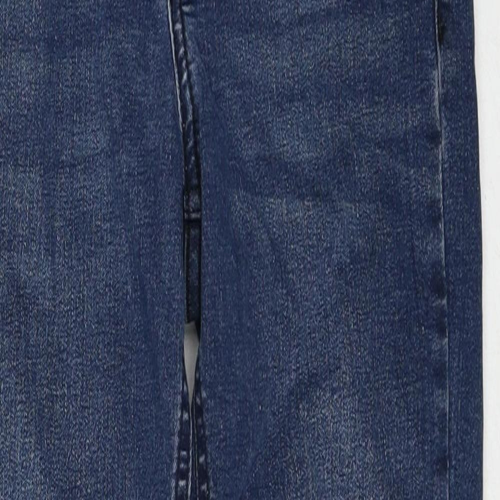 Topshop Womens Blue Cotton Skinny Jeans Size 25 in L30 in Regular Zip