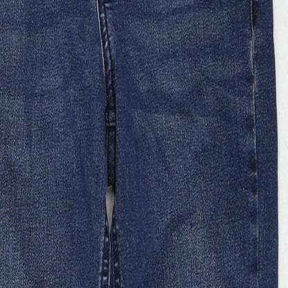 Topshop Womens Blue Cotton Skinny Jeans Size 25 in L30 in Regular Zip