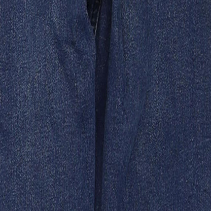 Topshop Womens Blue Cotton Skinny Jeans Size 25 in L30 in Regular Zip