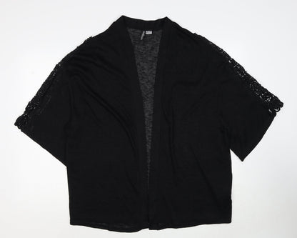Divided by H&M Womens Black V-Neck Polyester Cardigan Jumper Size M