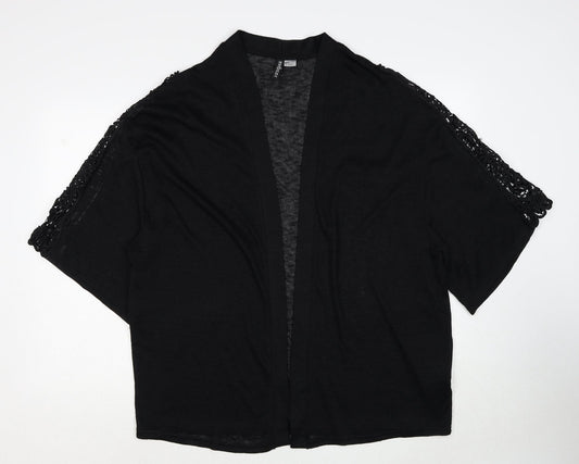 Divided by H&M Womens Black V-Neck Polyester Cardigan Jumper Size M