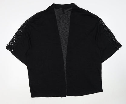 Divided by H&M Womens Black V-Neck Polyester Cardigan Jumper Size M