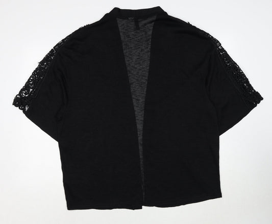 Divided by H&M Womens Black V-Neck Polyester Cardigan Jumper Size M