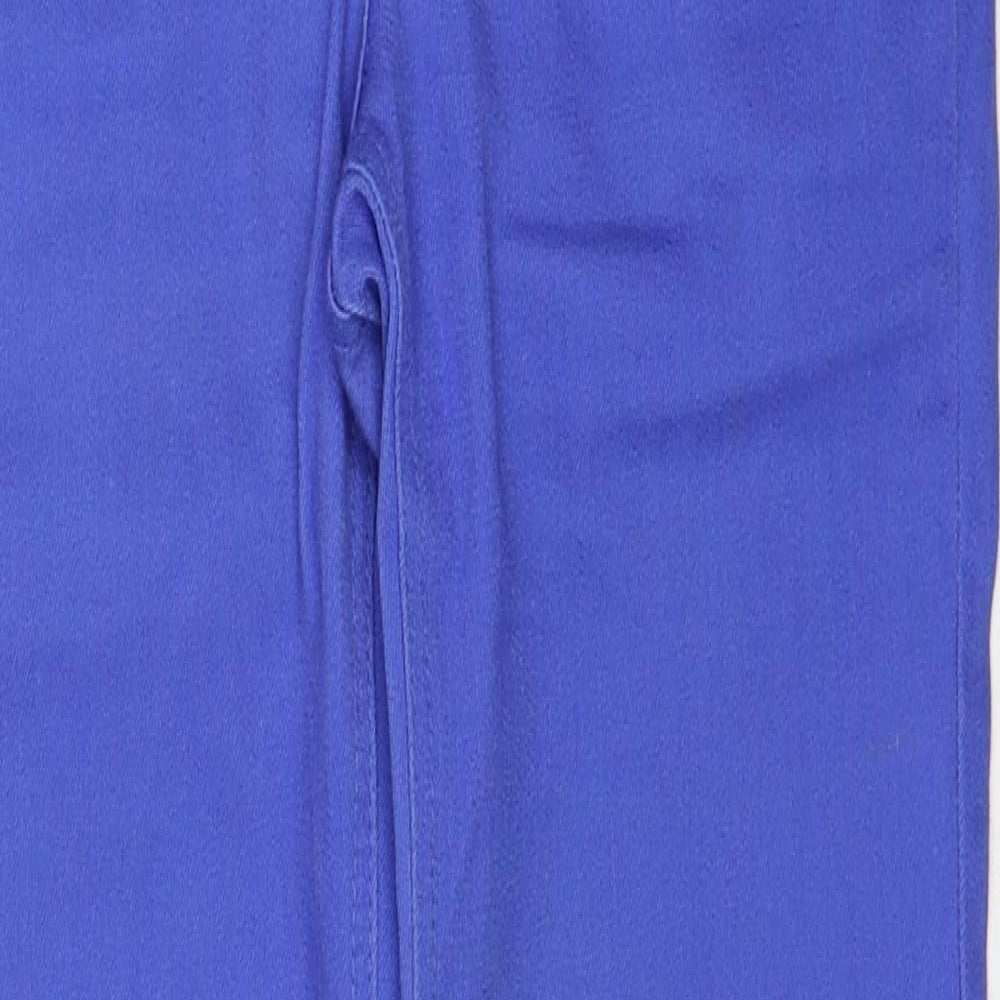 Savoir Womens Blue Cotton Straight Jeans Size 10 Regular Zip