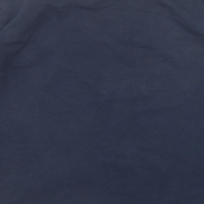 Lands' End Womens Blue Cotton Basic T-Shirt Size XS Round Neck - Lace Sleeve