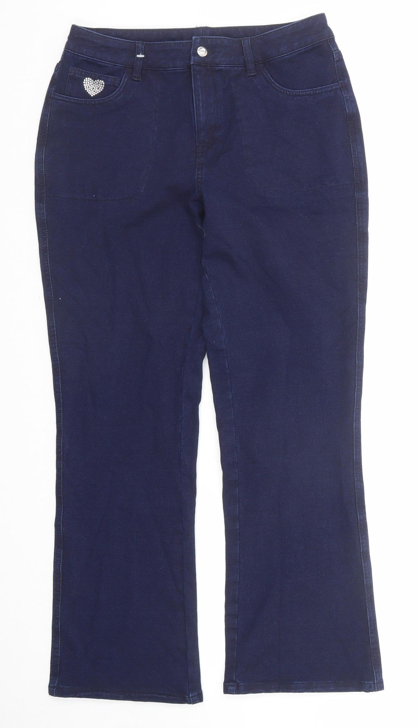 Womens UK Size XS Dream Jeans Regular Fit Bootcut Blue Jeans