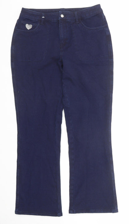 Womens UK Size XS Dream Jeans Regular Fit Bootcut Blue Jeans