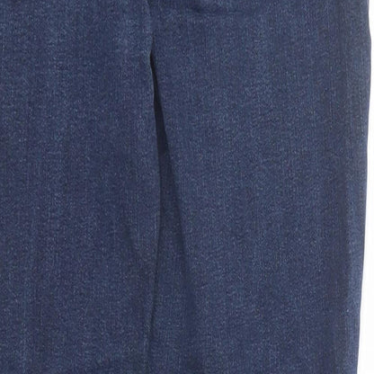 Marks and Spencer Boys Blue Cotton Straight Jeans Size 11-12 Years Regular Zip