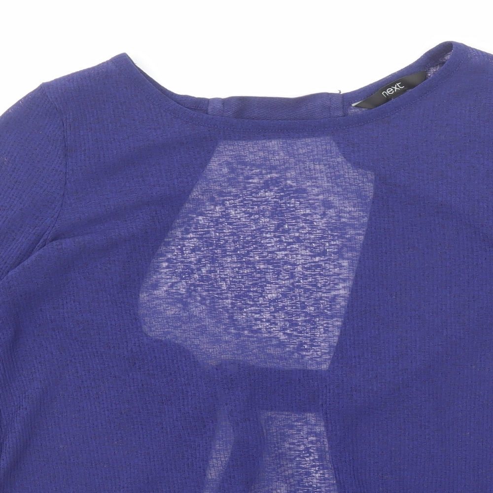 Womens UK Size 6 NEXT Blue Basic Blouse