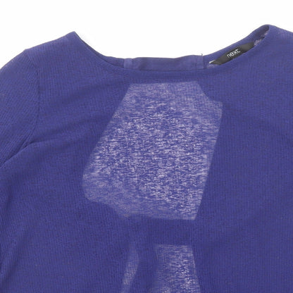 Womens UK Size 6 NEXT Blue Basic Blouse