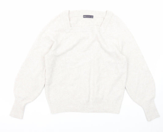 Womens UK Size M Marks and Spencer Ivory Pullover Jumper