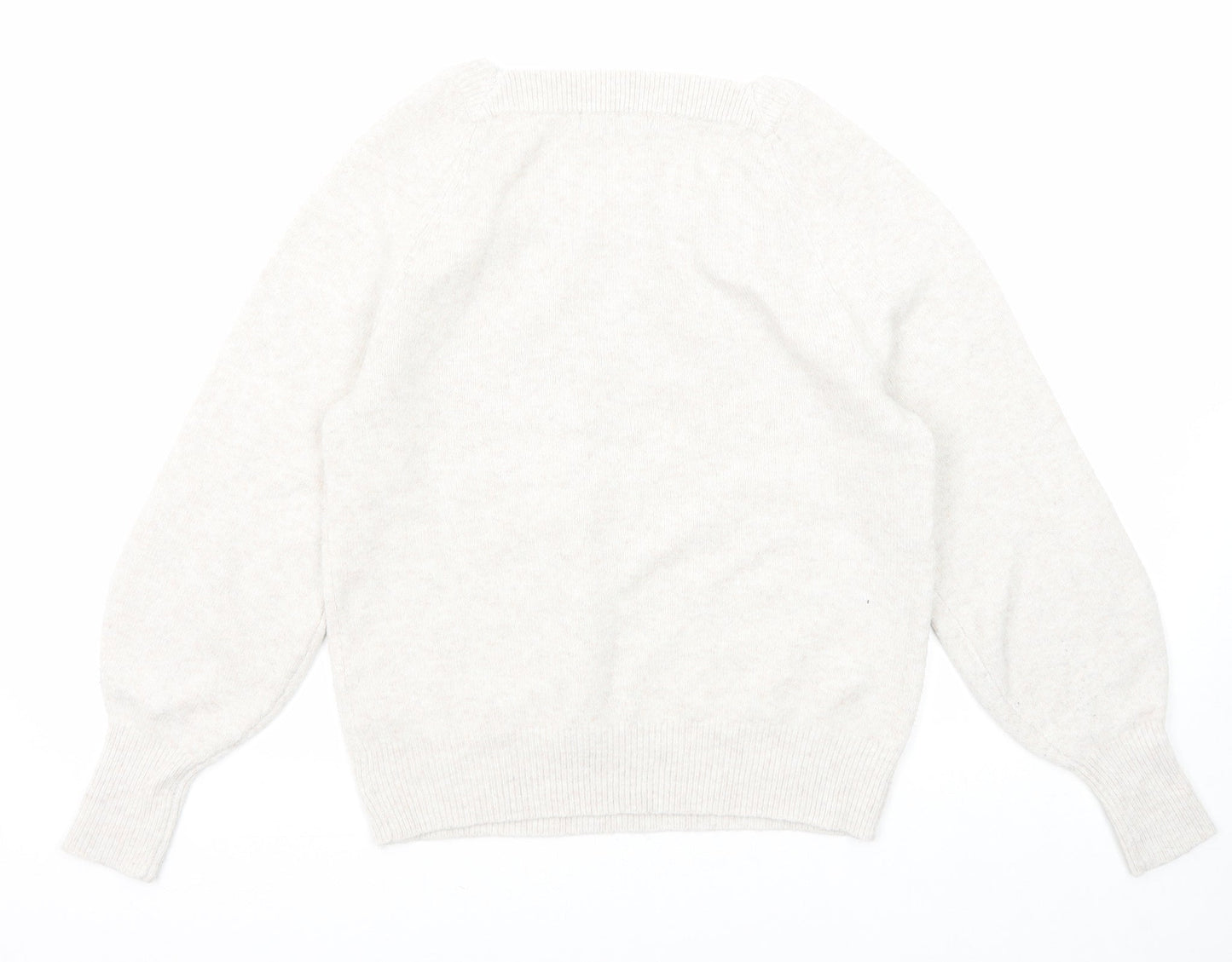 Womens UK Size M Marks and Spencer Ivory Pullover Jumper