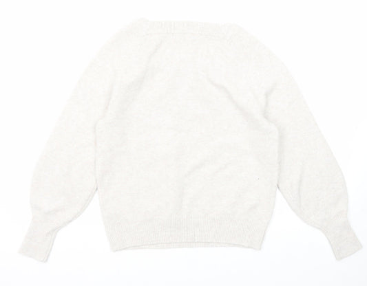 Womens UK Size M Marks and Spencer Ivory Pullover Jumper