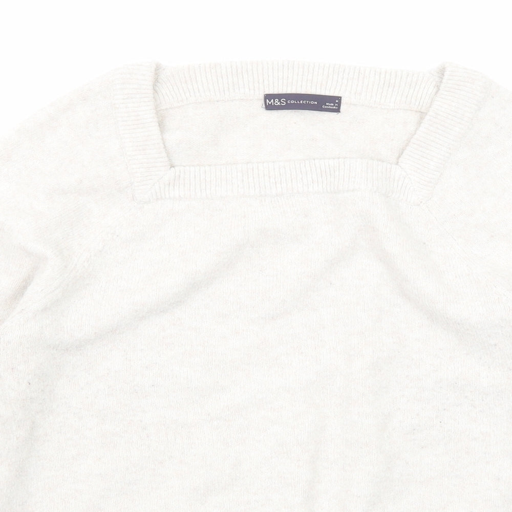 Womens UK Size M Marks and Spencer Ivory Pullover Jumper