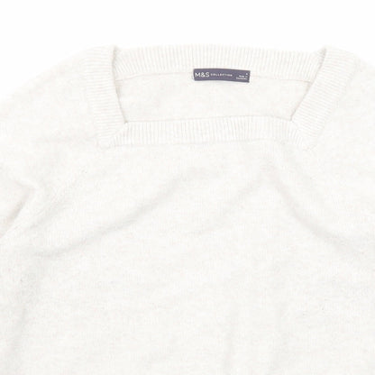 Womens UK Size M Marks and Spencer Ivory Pullover Jumper