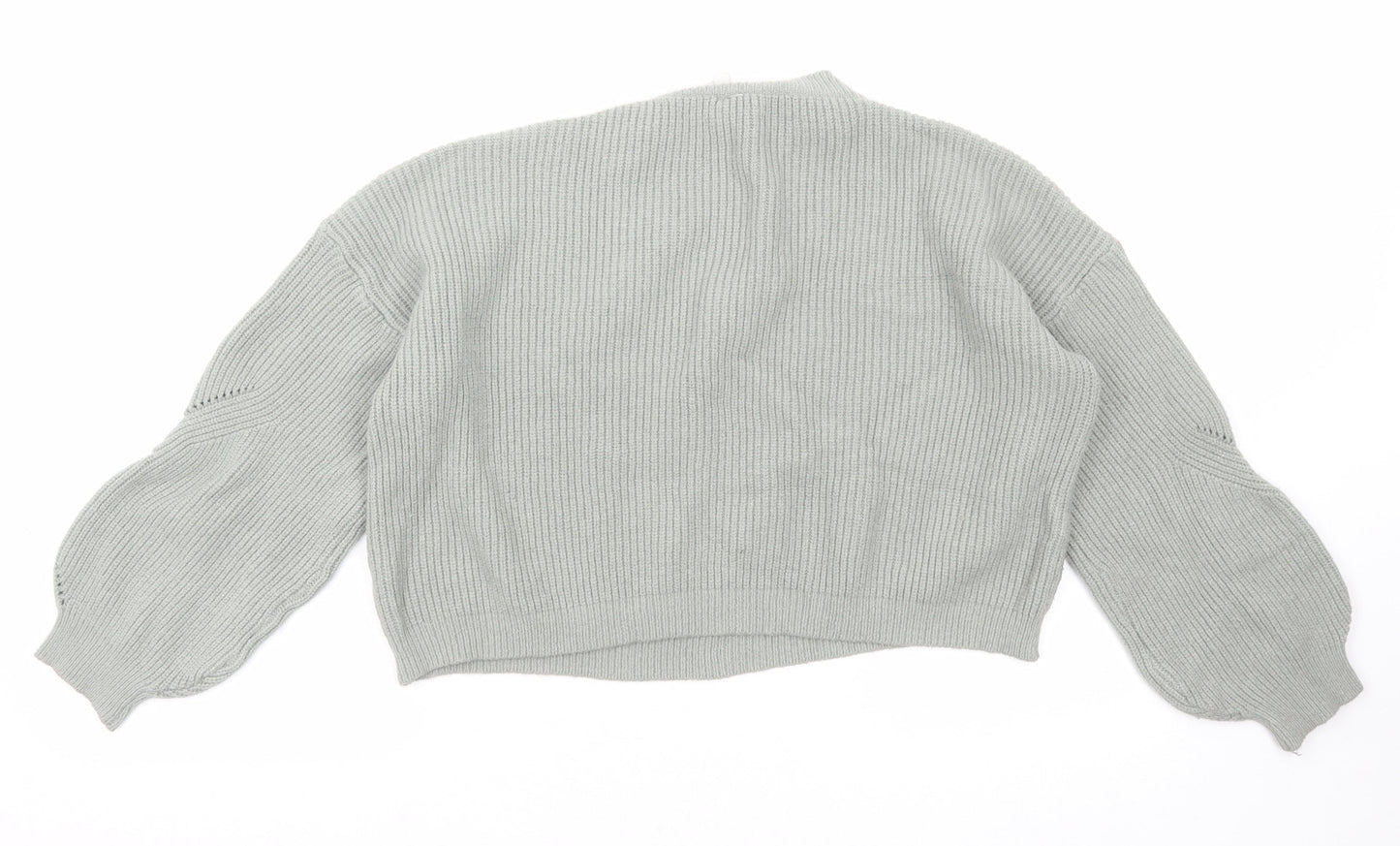 Dreamers Womens Green Round Neck Viscose Pullover Jumper Size L