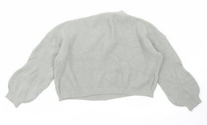 Dreamers Womens Green Round Neck Viscose Pullover Jumper Size L