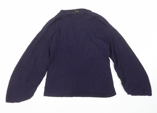 Womens UK Size 10 Topshop Blue Pullover Jumper