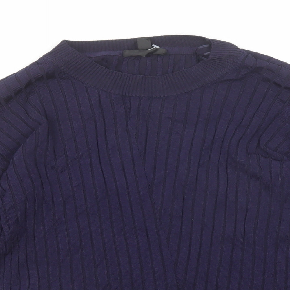 Womens UK Size 10 Topshop Blue Pullover Jumper