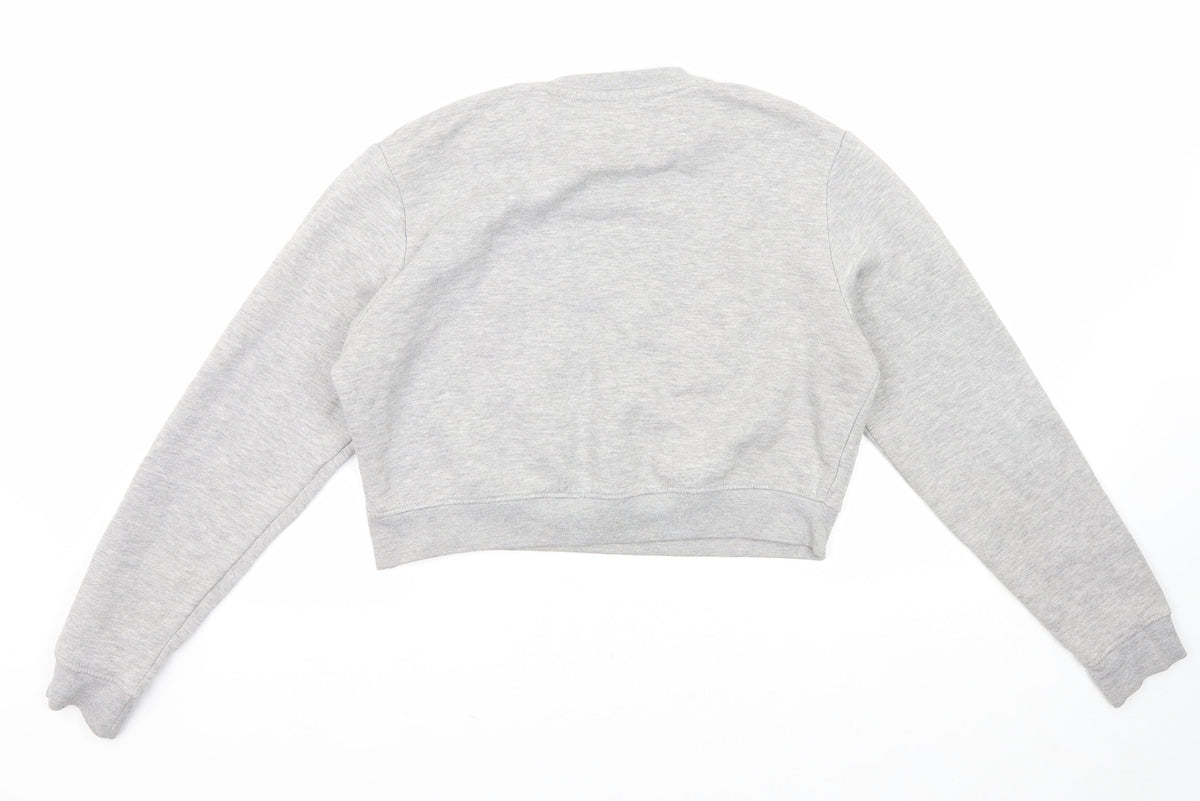 Fluid Womens Grey Cotton Pullover Sweatshirt Size 10 Pullover
