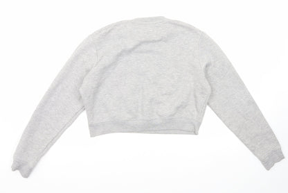 Fluid Womens Grey Cotton Pullover Sweatshirt Size 10 Pullover