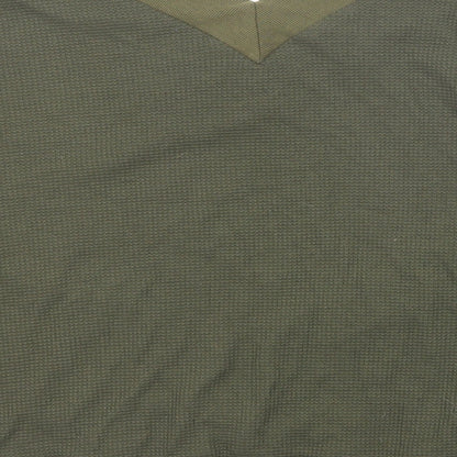 Yidarton Womens Green V-Neck Cotton Pullover Jumper Size L