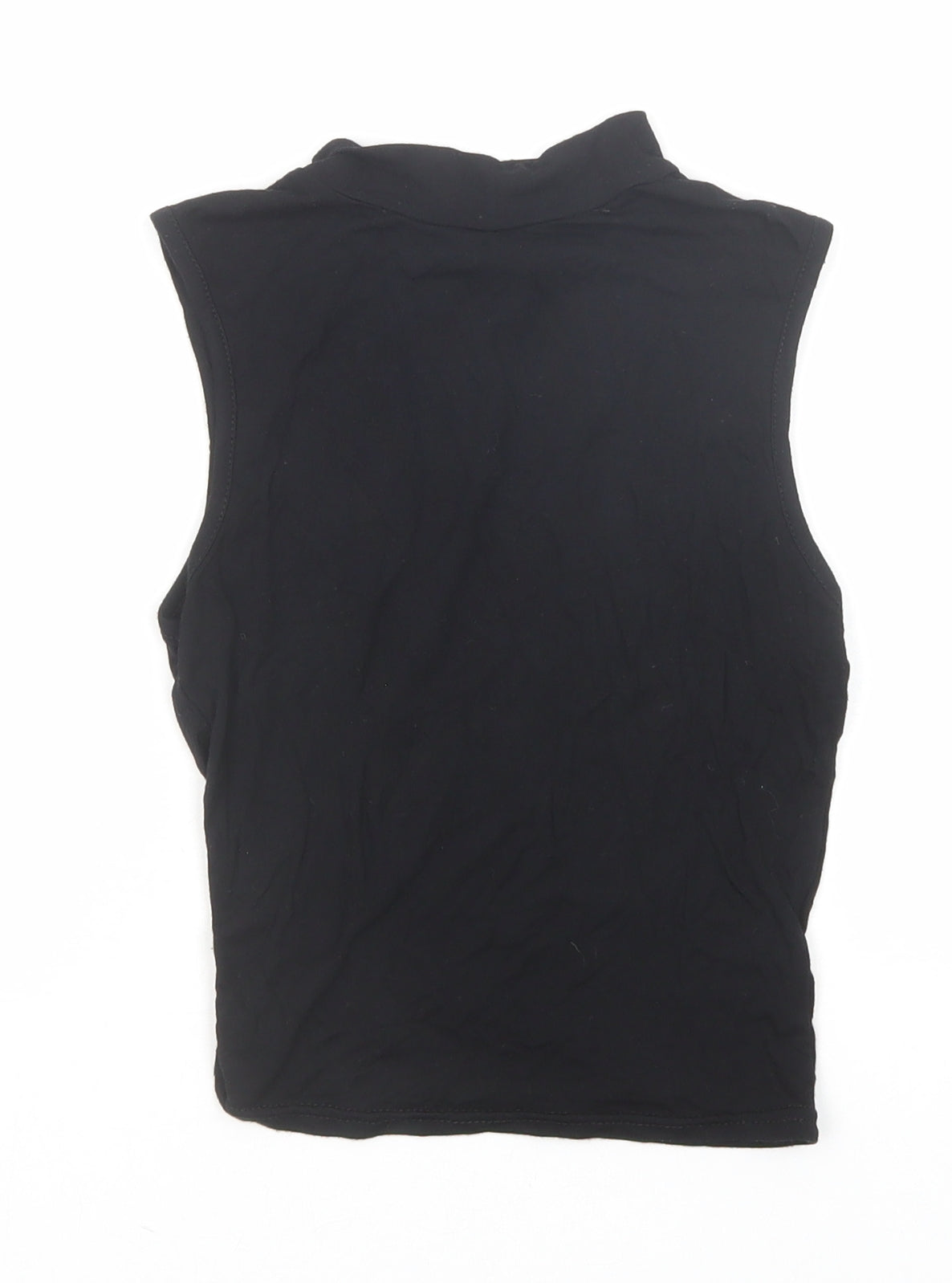 Womens UK Size XS Nasty Gal Black Basic Tank
