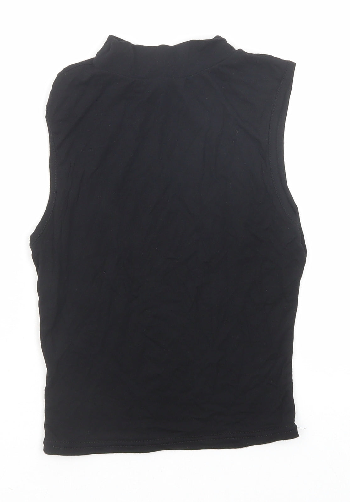 Womens UK Size XS Nasty Gal Black Basic Tank