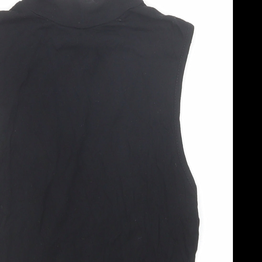 Womens UK Size XS Nasty Gal Black Basic Tank