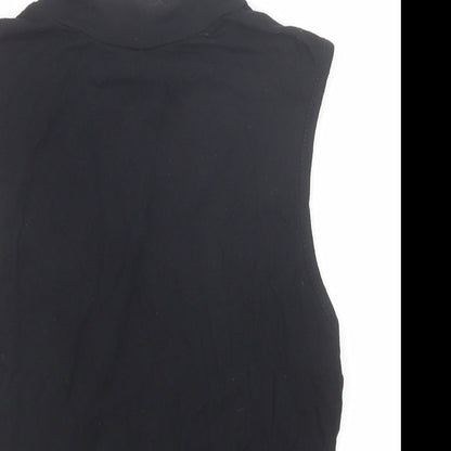 Womens UK Size XS Nasty Gal Black Basic Tank