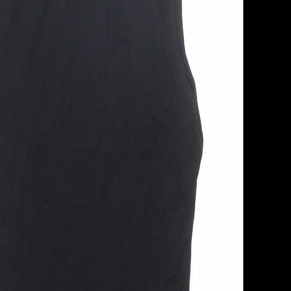 Womens UK Size XS Nasty Gal Black Basic Tank