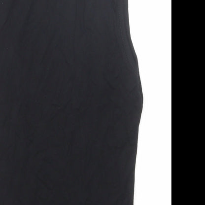 Womens UK Size XS Nasty Gal Black Basic Tank