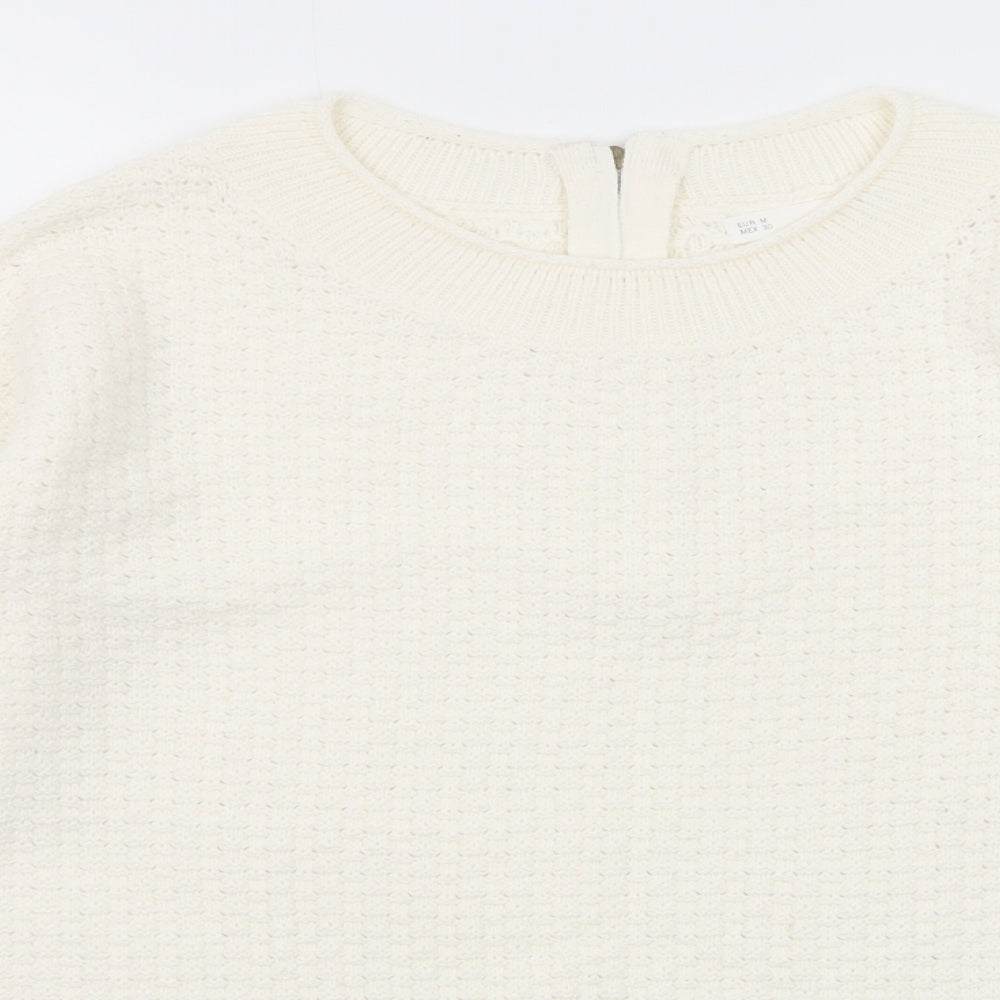 Womens UK Size M Sfera White Pullover Jumper