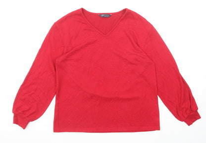Womens UK Size 10 Marks and Spencer Red Pullover Jumper