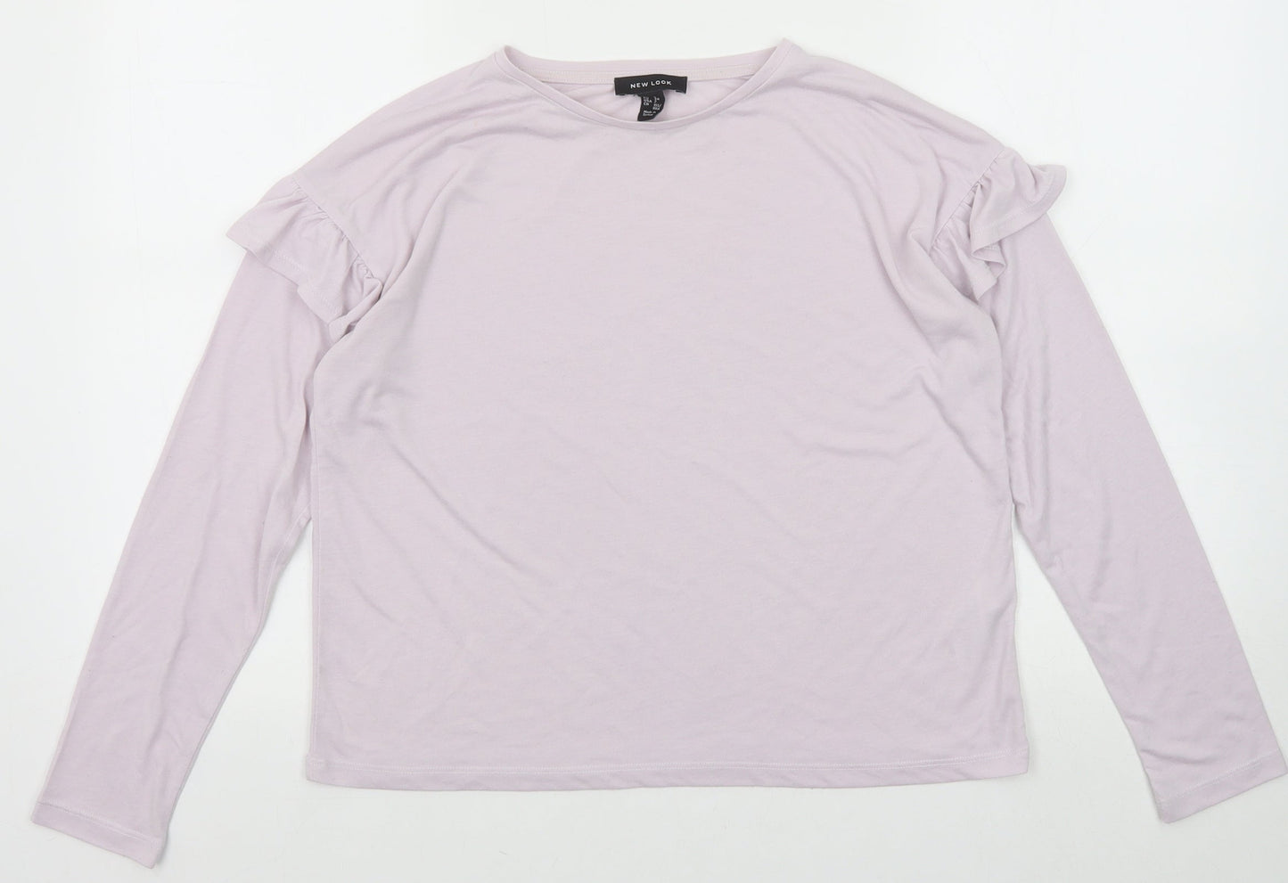 Womens UK Size 6 New Look Purple Basic T-Shirt