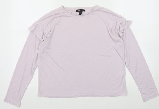 Womens UK Size 6 New Look Purple Basic T-Shirt