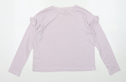 Womens UK Size 6 New Look Purple Basic T-Shirt