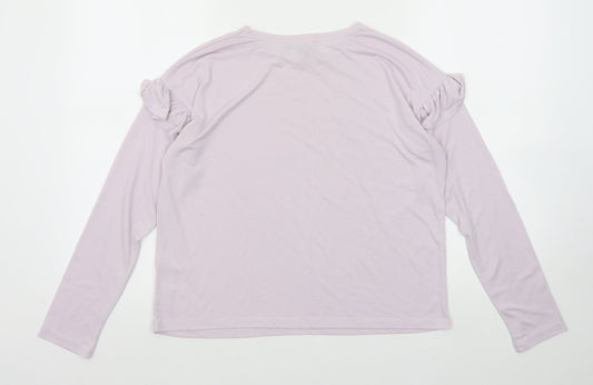 Womens UK Size 6 New Look Purple Basic T-Shirt