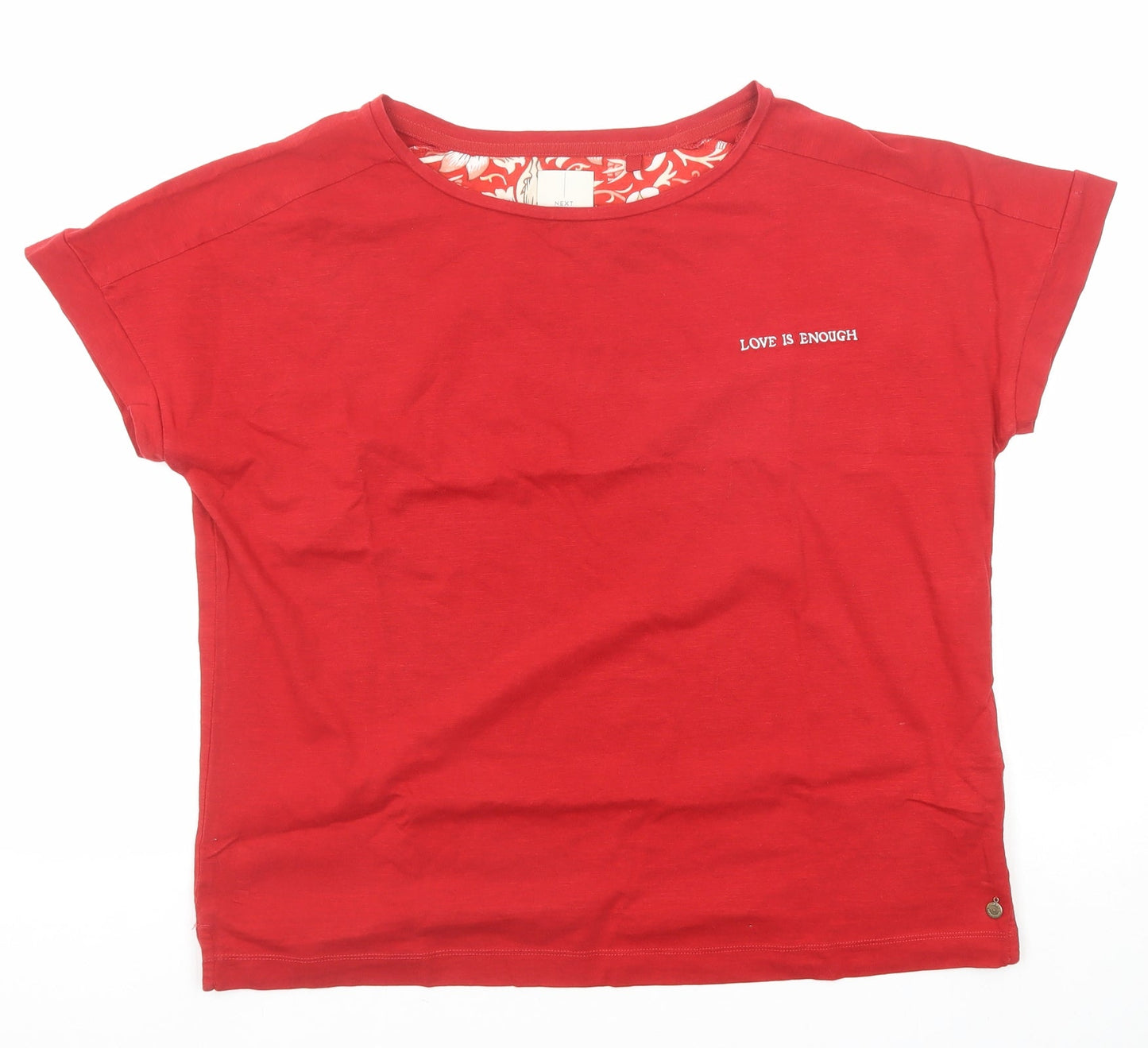 Womens UK Size S NEXT Red Basic T-Shirt