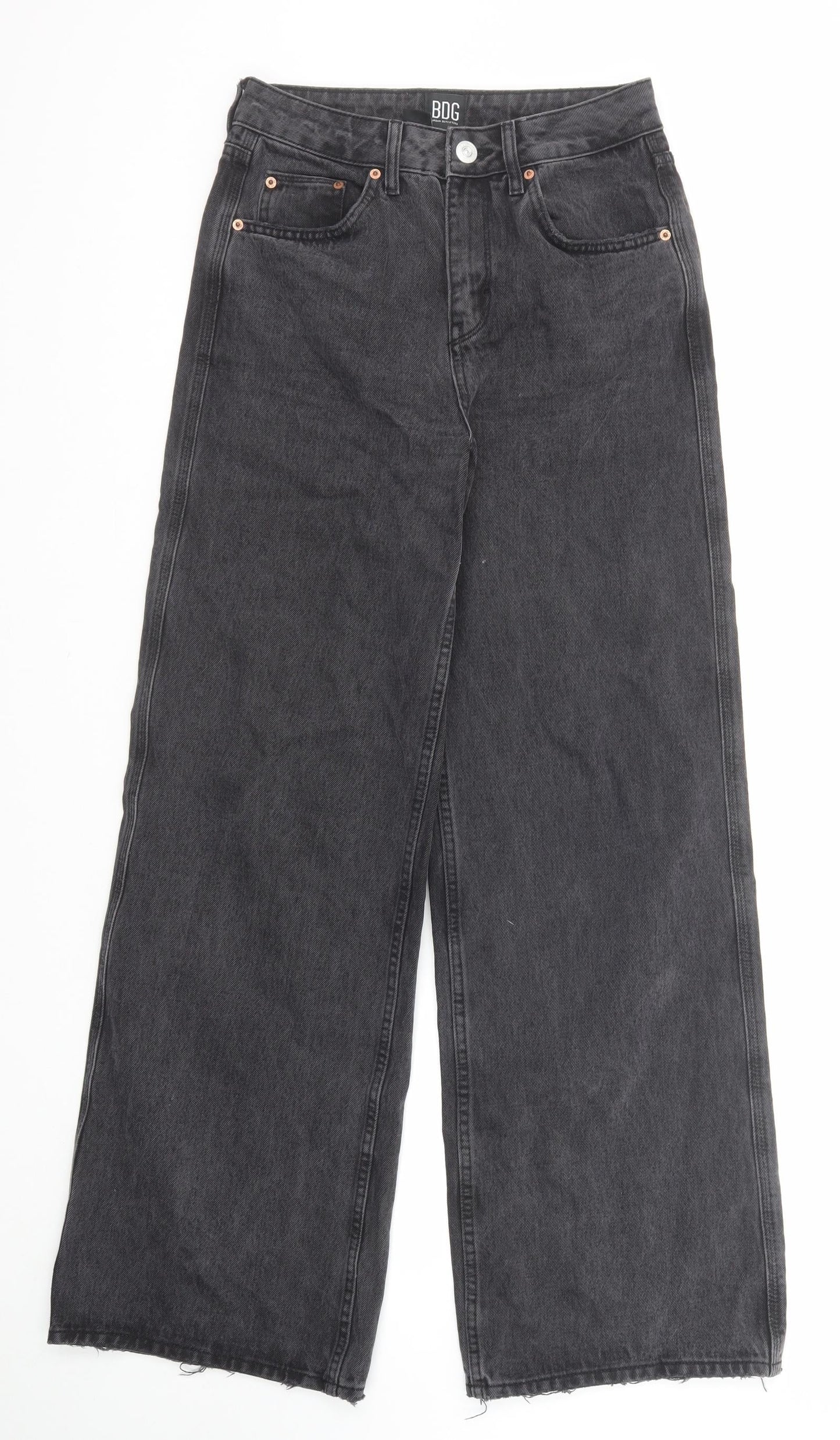 BDG Womens Grey Cotton Straight Jeans Size 26 in L32 in Regular Zip