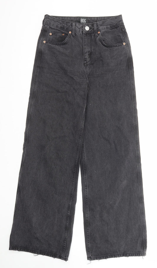 BDG Womens Grey Cotton Straight Jeans Size 26 in L32 in Regular Zip