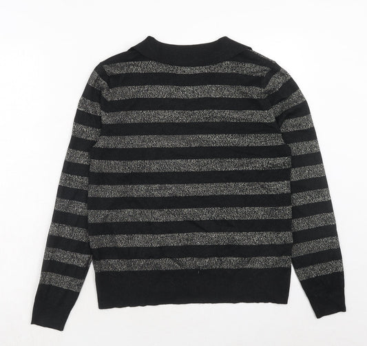 Womens UK Size M Marks and Spencer Black Pullover Jumper