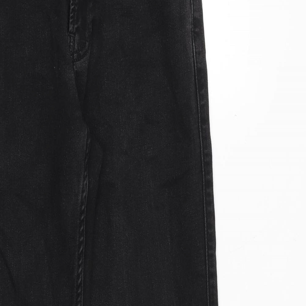 Hollister Womens Black Cotton Straight Jeans Size 26 in Regular Zip