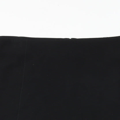 Marks and Spencer Womens Black Polyester A-Line Skirt Size 20 Zip